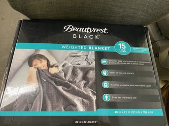 Beautyrest black weighted blanket 15 lbs, 48 x 72"