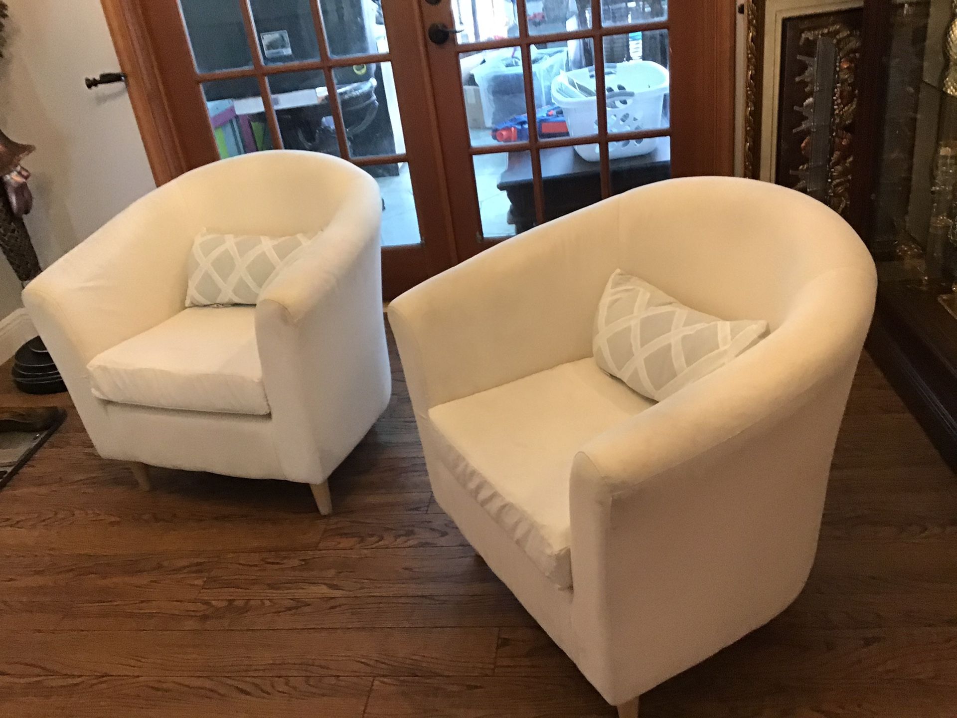 TWO BEIGE CHAIRS FOR HOME OR OFFICE