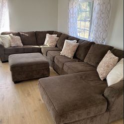 XL brown couch
