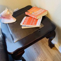 Brown wood end tables