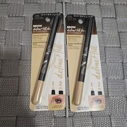2 Pack Maybelline BROW Define Fill Duo Pencil + Filling Powder #248 Light Blonde