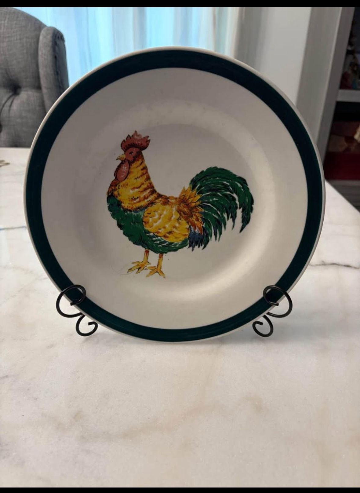 Todays Home Rooster Plate