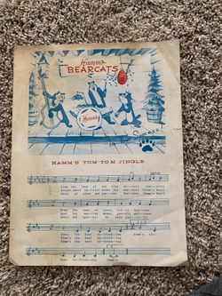Hamm’s Beer VERY RARE Vintage Printed Jingle/Lyrics/Chords