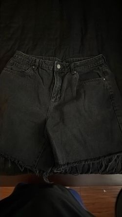 Black Denim Cutoff Jean Shorts