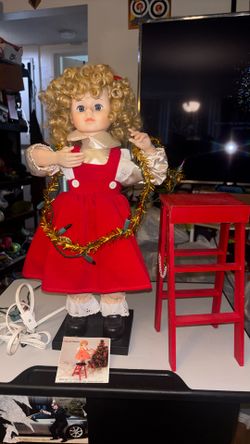 Telco 21" Motion-ettes Of Christmas Girl Animated Illuminated w/original Box