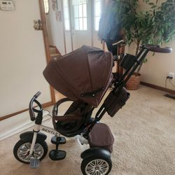 Bentley 6 in 1 Trike, Brown/White, EUC