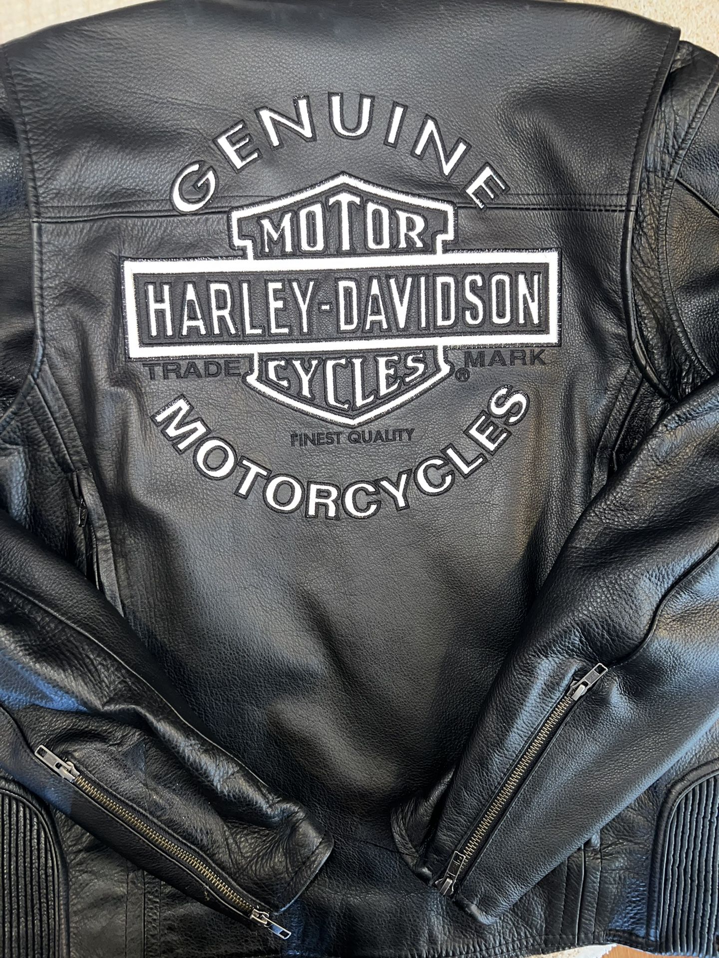 Harley Davidson Leather Riding Jacket- Medium