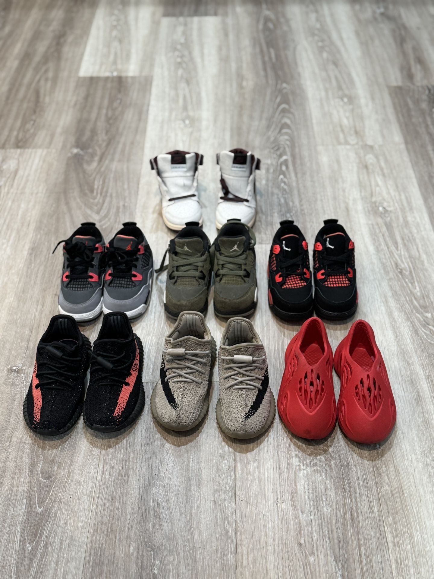 Jordan 1 High, Jordan 4, Adidas350, Adidas FR