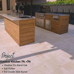Custom Outdoor Kitchen BBQ Island – Built to Order | Grill, Sink, Fridge, Countertop