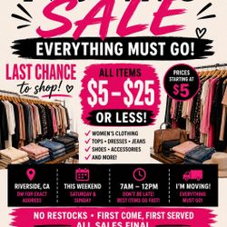 Moving Sale 