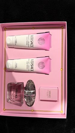 Versace Bright Crystal Gift Set 90ml + 5ml EDT Body Lotion Shower Gel NEW
