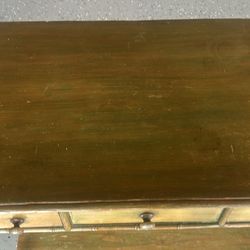 Vintage Bamboo Entry Table Desk 