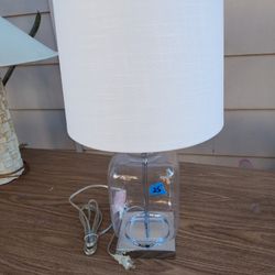 Lamp With Clear Glass Base