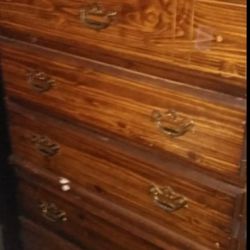 NICE LARGE ANTIQUE WOOD CHEST OF DRAWERS $45.