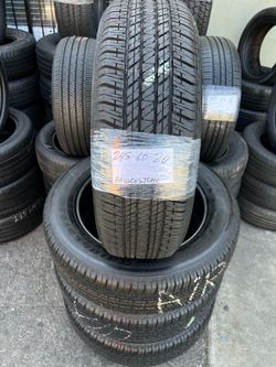 245/60/20 Bridgestone (4) Semi New Tires Installed & balanced // set de 4 llantas semi nuevas instaladas & balanceadas