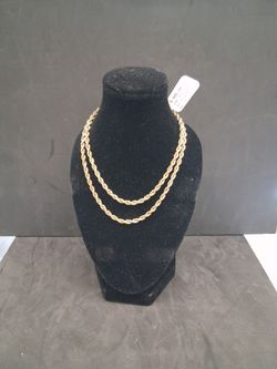 Men's gold neckace, yellow gold, 10k, 12.3g, 18.5