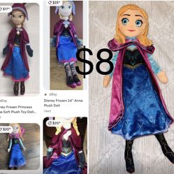 Disney Frozen Anna Doll 19” tall in good condition only $8