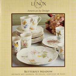 New - Lenox Butterfly Meadow dinnerware set 