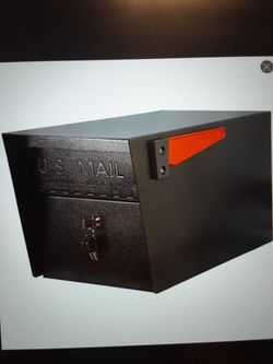 Mail Boss Black Steel Locking Security Post Mount Mailbox 7506