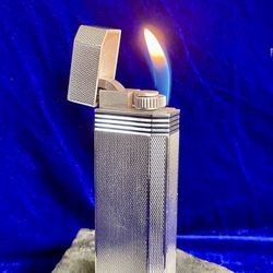 Vintage Silver Pentagone Cartier Lighter Works Very Good Condition 1 Year Warranty 