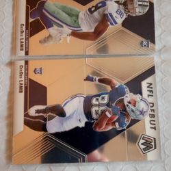 2- 2020 Panini Mosaic Base Cee Dee Lamb Rookie #207# 268