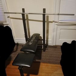 Weight Bench + Bar