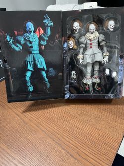 3 NECA Action Figures Pennywise the Dancing Clown, Pennywise, and IT the Movie