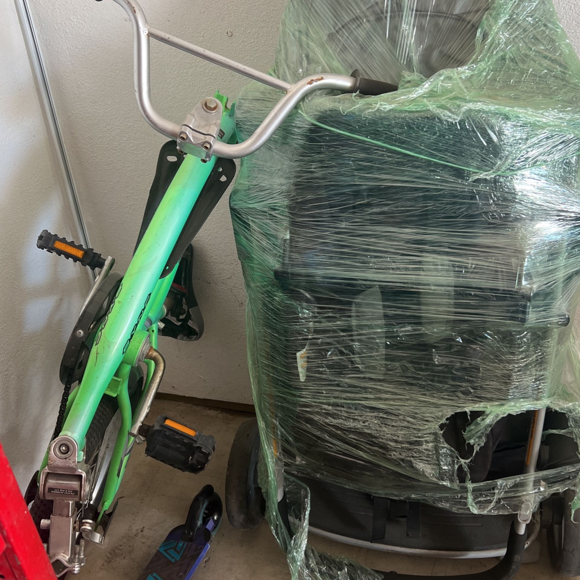 Bike Attachment And Double Stroller