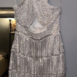 Silver Sequins Dress
