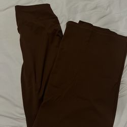 Brown Straight Leg Yoga Pants