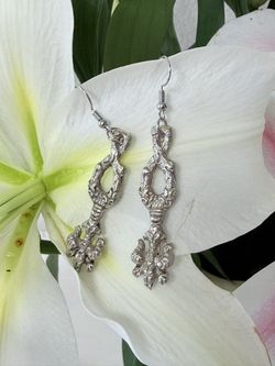 Ornate Fork Earrings – Upcycled Vintage Rossi Italy Silver-Plate