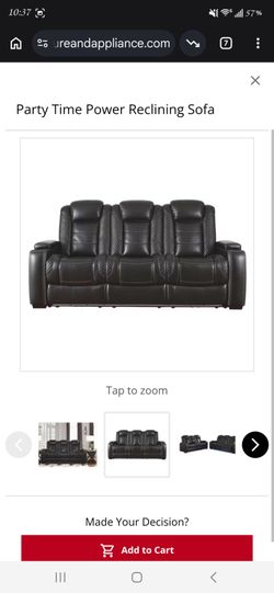 Power Reclining Sofa w/Leds