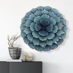 Teal Flower Wall Decor - WHA540