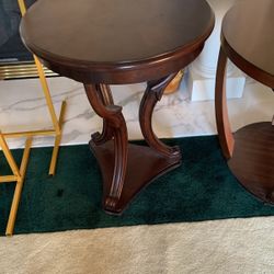 Three Side Tables Pure Wood New Heavy $100 Each All$250