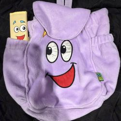 Dora The Explorer Purple Backpack And Map Nickelodeon Fleece