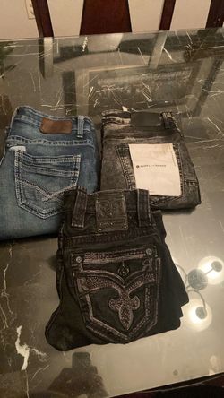 jeans Rock revival buckle and purple brand jeans