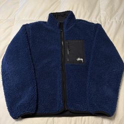 stussy reversible sherpa jacket - Medium
