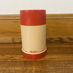 Vintage Aladdin Wide Mouth Pint Thermos  040A Filler - Red\ivory