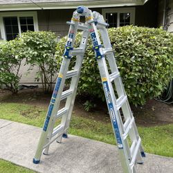 Werner MT-IAA Pro 5-in-1 25.8-ft Reach Type 1AA-375-lb Load Capacity Telescoping Multi-Position Ladder