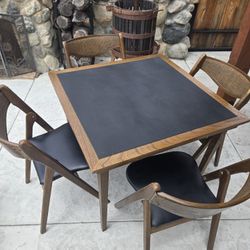 1960's Mid-century Modern Coronet Game Table and Chairs