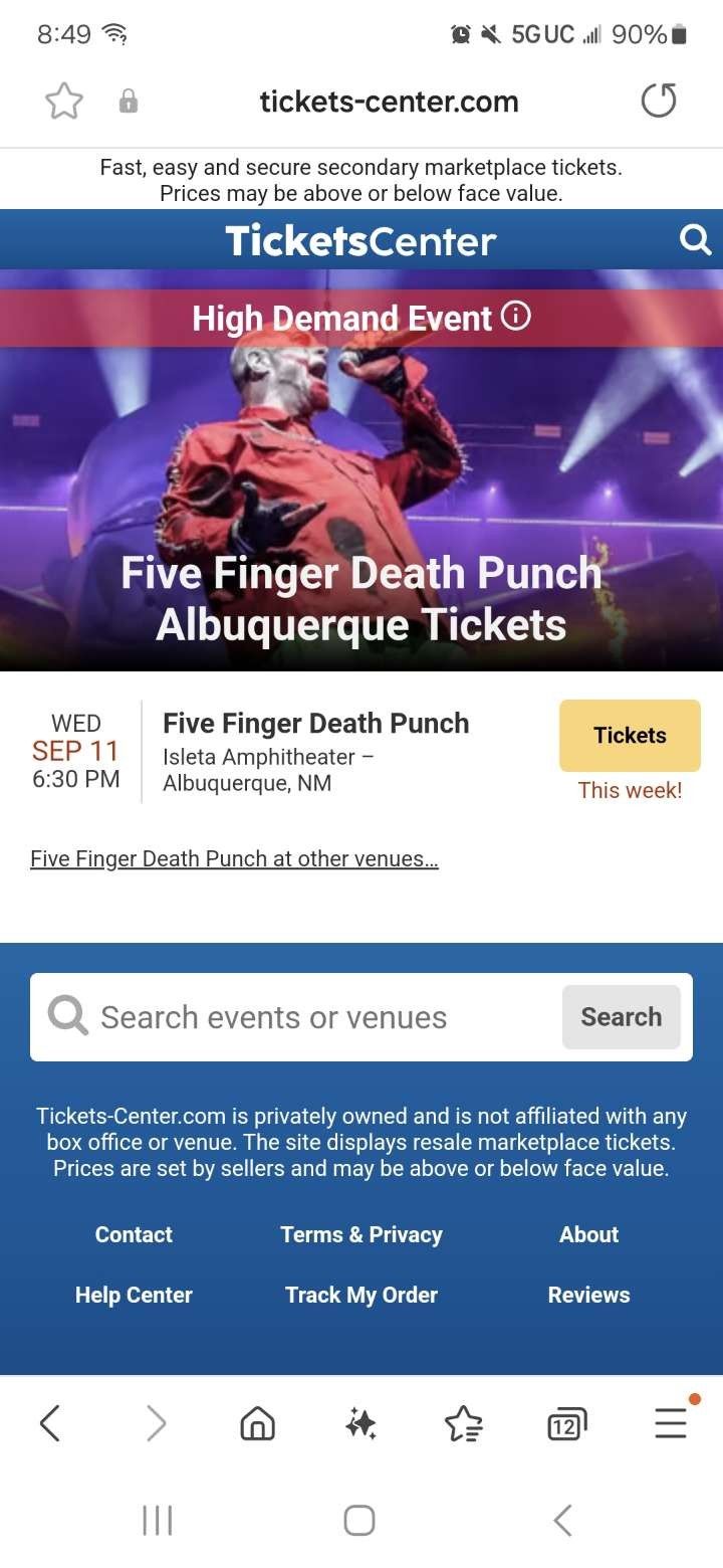 2 Lawn Tickets For MARILYN MANSON
