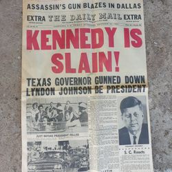 1963  Kennedy News Paper 