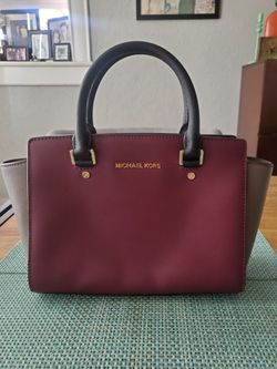 Michael Kors Selma Medium Saffiano Leather Satchel Bag Purse