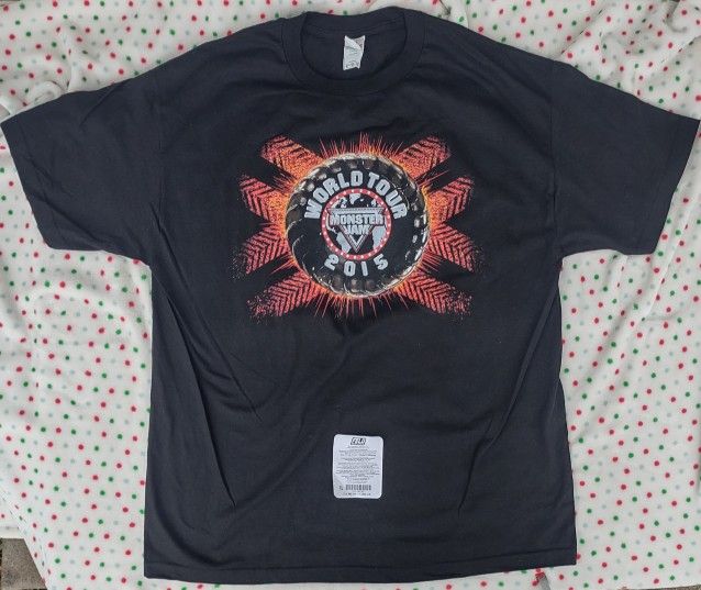 Monster Jam 2015 World Tour Grave Digger T-Shirt Mens XL