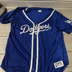 Victoria Secret PINK MLB LOS ANGELES DODGERS GAME JERSEY EMBROIDERED LOGO size M