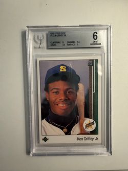 Ken Griffey jr rookie card graded upper deck Seattle mariners