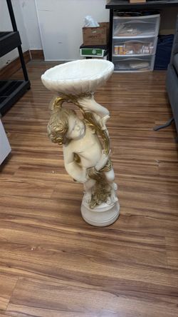 Cherub Angel Pedestal Bowl Statue