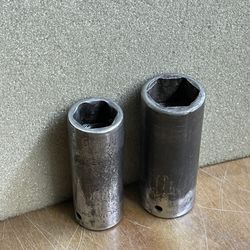 (2pcs) SNAP ON 1/2” DRIVE IMPACT DEEP SOCKETS