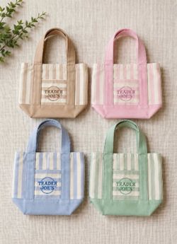 Trader Joe Mini Canvas Bag Brand New