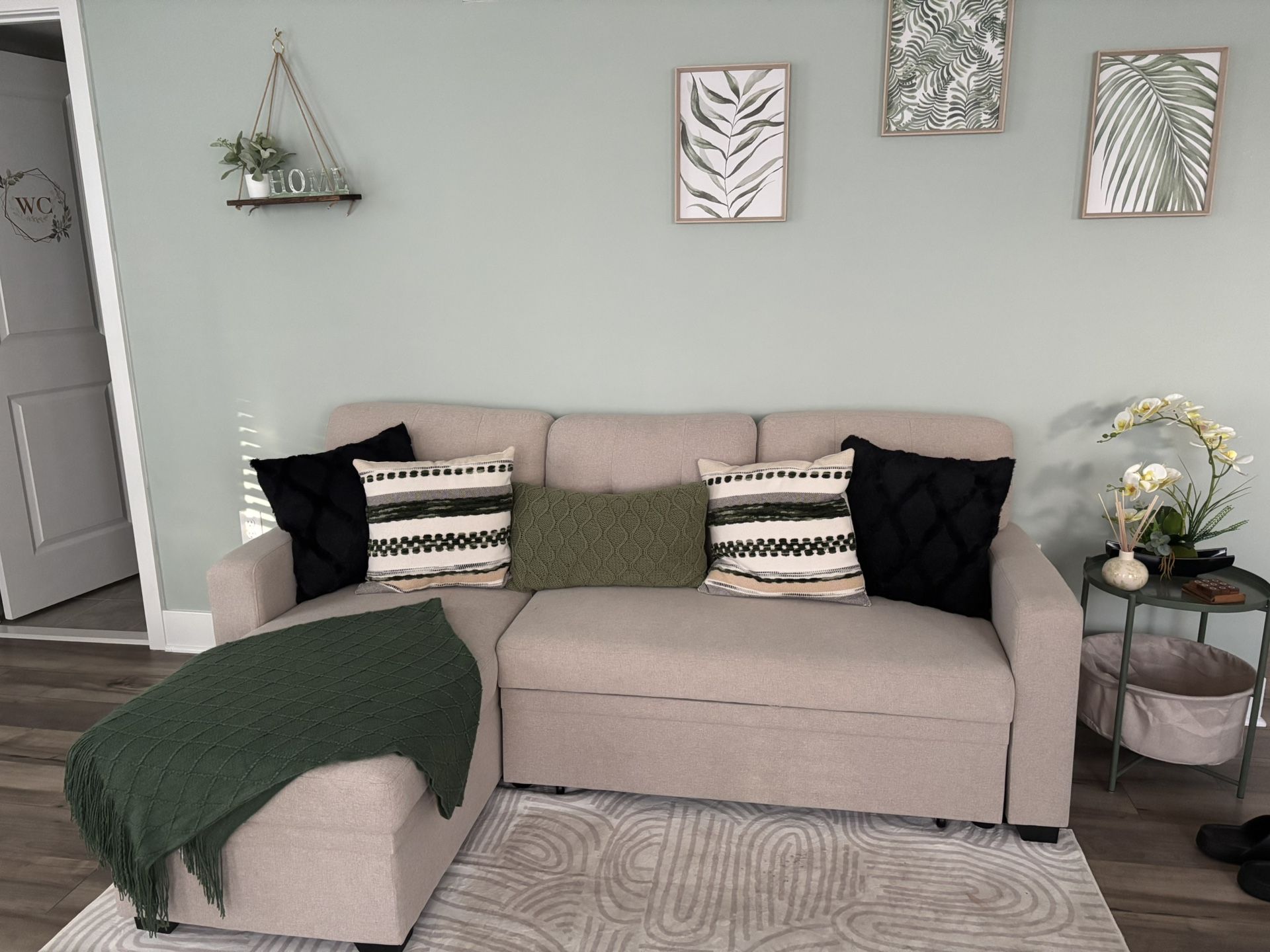 Sofa Bed Piece - With Storage And Converts To Full Size